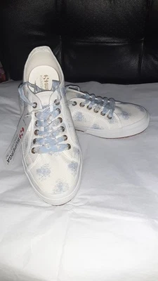 Superga  Love Shack Fancy Blue & White Flower Sneakers Size 41.5/US 10  NEW  - Image 1 of 4