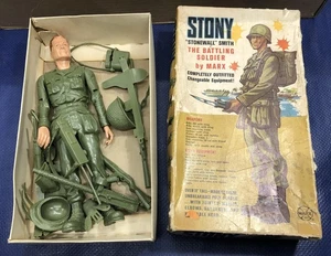 Stony Stonewall Smith Battling Soldier Marx Actionfigur Spielzeug & Box Vintage - Bild 1 von 11