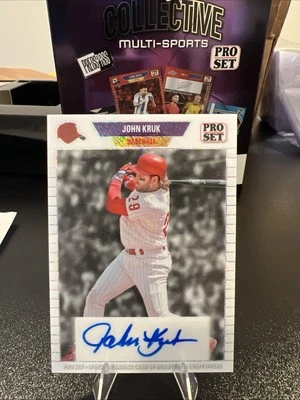 Juego Leaf Pro 2024 Rainbow Sparkle John KRUK autógrafo 1/1 Philadelphia PHILLIES Foto 1 de 4