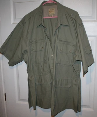 CABELAS SAFARI SERIES Chaqueta Manga Corta Abotonada Caza Tiro Hombres 2XL NUEVA CON ETIQUETAS Foto 1 de 4