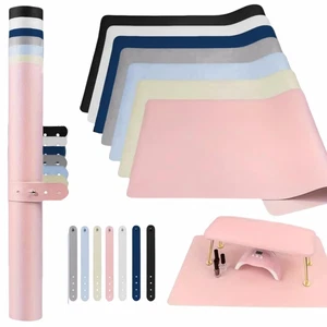 Faltbare Nail Art Handauflage Pad Tischmatte Wasserdicht PU Leder Maniküre Werkzeug UK - Bild 1 von 43