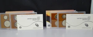 2017 Proof Set's Lot of 2 With U.S. Mint Box's + COA (21283-Proof-ES) - Picture 1 of 12