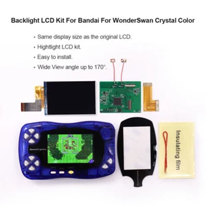 WSCC HD IPS LCD Backlight Retro pixel MOD For Bandai WonderSwan Crystal Color - Afbeelding 1 van 6