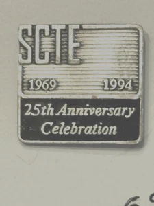 Vintage SCTE 1969-1994 25th Anniversary Celebration Lapel Pin - Picture 1 of 2