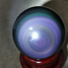 347g Natural Rainbow Eye Obsidian Quartz Crystal Sphere Reiki Healing #1728