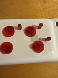 Vintage Puppenhaus Geschirrset 16 Teile Hongkong rot nicht komplett K1c - Bild 1 von 4