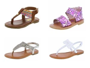 Smartfit Girls' Toddler GLADIATOR Pink / White Bow / Rainbow / Gold Sandal  New - Picture 1 of 24