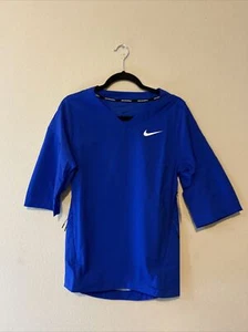 New Nike MLB Baseball Jacket Short Sleeve Shirt Cage Royal Blue 897383-493, XS - Picture 1 of 6