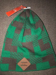 Nike Adult 6.0 Skateboarding Knit Beanie Hat Green/Brown From 2009 NEW - Picture 1 of 3