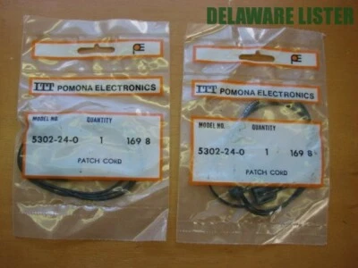 Vintage ITT POMONA 5302-24-0 Banana Jump Patch Cord Cable Connector Plug Lot 2x - Image 1 of 2