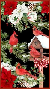 Cardinal Cozy by Nancy Mink Quilt Panel 24 x 44 Inches - Picture 1 of 2