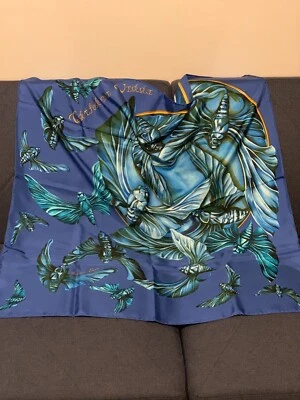 Bufanda de seda Lalique francesa elegante y clásica vintage “Tresor De Verre”. Foto 1 de 4