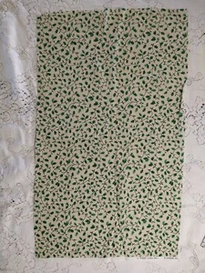 Green Vines Ivy on Beige Cranston VIP Cotton Fabric 15" L x 27" Wide - Picture 1 of 3