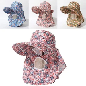 with Shawl Agricultural Work Cap Breathable Tea Picking Hat Outdoor - Picture 1 of 12