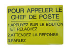 Plaque emaillee metro Paris Pour appeler le chef de poste