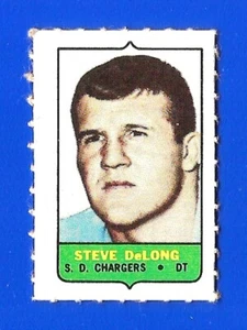 1969 Topps FOOTBALL 4 In1 SINGLE #NNO STEVE DeLONG SAN DIEGO CHARGERS (SB1) - Picture 1 of 1