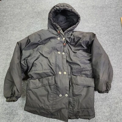 TRIPLE FAT GOOSE Vtg Coat Men’s M Black Duck Down Filled Hooded Puffer Jacket - Image 1 of 4