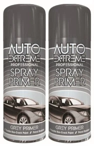 2 x Grey Primer Spray Paint Aerosol Auto Car Van Bike Restore Metal 400ml - Picture 1 of 6