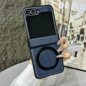 Funda rígida de cuero con soporte magnético invisible abatible 6/5/4/3 para Samsung Z - Imagen 1 de 37