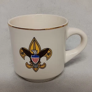 Tazza da caffè ragazzo scout cerchio oro bianco ceramica - Foto 1 di 6