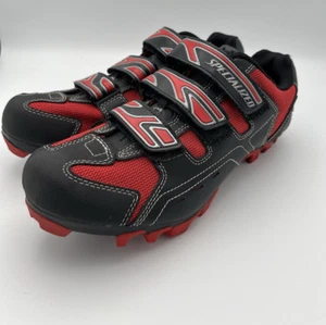 Specialized Men's Black & Red Cycling Shoes Size 9 Bicycle Bike Cleats EU42 - Picture 1 of 13