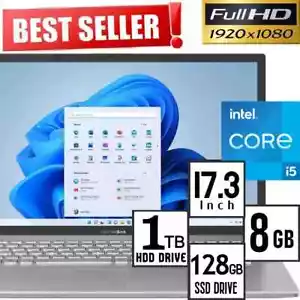ASUS VivoBook 17.3" FHD Laptop Intel Core i5 3.60GHz 8GB RAM 1TB HDD + 128GB SSD - Picture 1 of 10