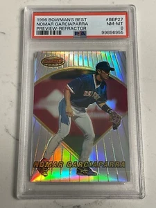 1996 Bowman's Best Nomar Garciaparra Rookie RIFRATTORE PSA 8 NM/MT Red Sox🧦 - Foto 1 di 2