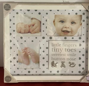 BABY PHOTO FRAME Fingers and Toes Displays 3.5 x 5.5 Photo New - Picture 1 of 3