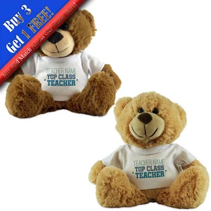 Personalised Teddy Bear with Top Class Teacher Design - Picture 1 of 15