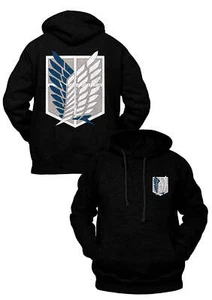 Felpa con cappuccio Corpo di Ricerca Attack on Titan L'attacco dei Giganti Anime - Picture 1 of 2