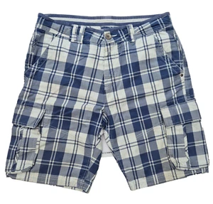 Mens Crewe Clothing XL blue check Cargo shorts - Picture 1 of 10