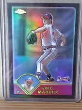 2003 Topps Chrome Greg Maddux Black Refractor 198/199