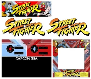 Street Fighter Arcade Schrank Grafik Reproduktion Festzelt CPO SideArt Blende - Bild 1 von 1