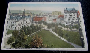 1919 - Vista general oficina de correos, junta de comercio - Scranton PA - POSTAL - Imagen 1 de 2