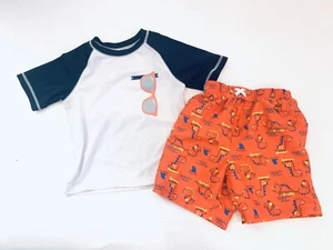 WONDER NATION 24 Months Toddler Baby Rashguard & Swim Trunks Set Swimming - Picture 1 of 6