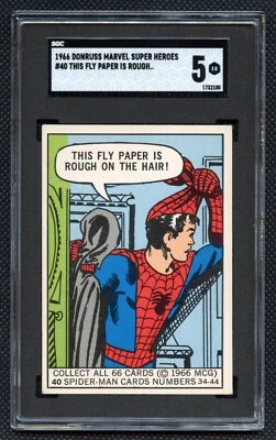 Donruss Marvel Spider-Man 1966 novato/Peter Parker novato #40 SGC 5 Foto 1 de 2