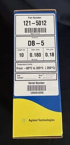 J&W DB-5 GC Column, 10 m, 0.18 mm, 0.18 µm, 7 inch cage 121-5012 NEW SEALED - Picture 1 of 3