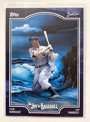 2025 Topps x Bob Ross Joy of Baseball Joe DiMaggio Prussian Blue /50 Yankees SP - Image 1 of 3