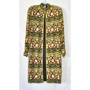 Chaqueta Kimono Plumero Judith Ann Vintage Diseñador Lentejuelas + Cuentas Seda Talla Pequeña - Imagen 1 de 9