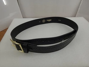 Boston Leder 1,75" Garnison Gürtel Basketweave Hergestellt in den USA 6505 schwarz, Größe 40", - Bild 1 von 12