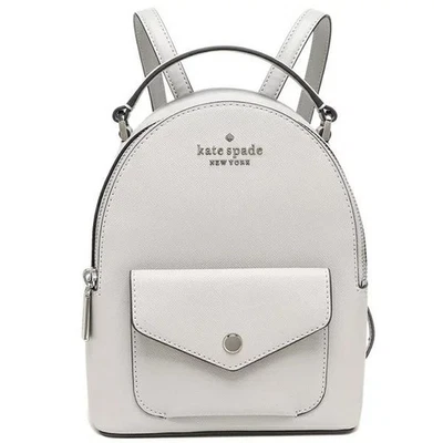 Kate Spade Schuyler Mini Gris Saffiano PVC Cuero Mochila Bolso Cartera. Foto 1 de 4