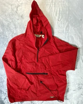Vtg 90s L.L. Bean Half Zip Anorak Jacket Mens Sz XL Red Grandpacore Windbreaker - Image 1 of 4