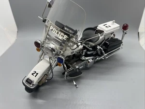 Franklin Mint Harley Davidson 1976 Electra Glide Police Patrol Motorcycle 1/10 - Picture 1 of 10