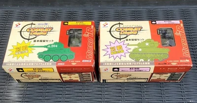 Konami Combat DigiQ Micro IR Radio Control T34 & Sherman Tanks - Image 1 of 4