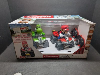 NEW Carrera Nintendo MarioKart RC Race Cars Mario And Yoshi Quad Combo Pack - Image 1 of 4