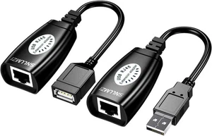 USB auf Cat5 Adapter, über RJ45 Ethernet für schwarz - Bild 1 von 3