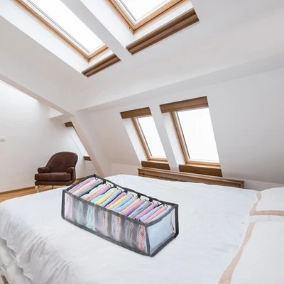  2 Pcs Organisateur Tiroir Pantalon Rangement Pour Jeans Boîte De Chaussettes - Image 1 of 4