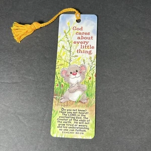 Bookmark 1 Suzy’s Zoo ‘97 Spafford Art/Mouse in Spring Garden God Cares Is 40:28 - Picture 1 of 4