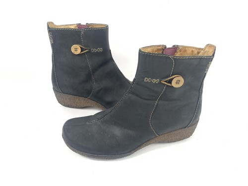 Stivaletti Timberland cerniera laterale scarpe da passeggio in pelle 10 M marroni