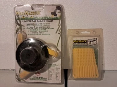 NOS WEED WARRIOR Universal Blade Head #59600 and 12 Pack Replacement Blades - Image 1 of 4